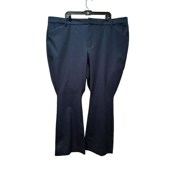 Old Navy High-Rise Pixie Flare Pants Women’s 26 Navy Blue Stretch 48x32 - Picture 1 of 4
